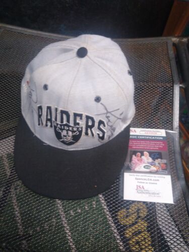 Las Vegas Raiders Ken Stabler Dave Casper Autographed NFL AFC West Hat JSA Cert