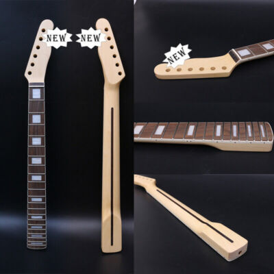 New Maple Guitar Neck 21Fret for Tele Guitar Parts Block Inlay Clear Coat
