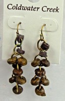 Coldwater Creek- Brown Rustic Dangle Earrings Coldwater Creek- Brown Rustic Dangle Earrings