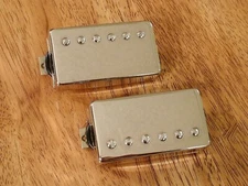 HOT HUMBUCKER PICKUP SET ALNICO 8 MAGNETS NICKEL COVER  FOUR CONDUCTOR WIRED