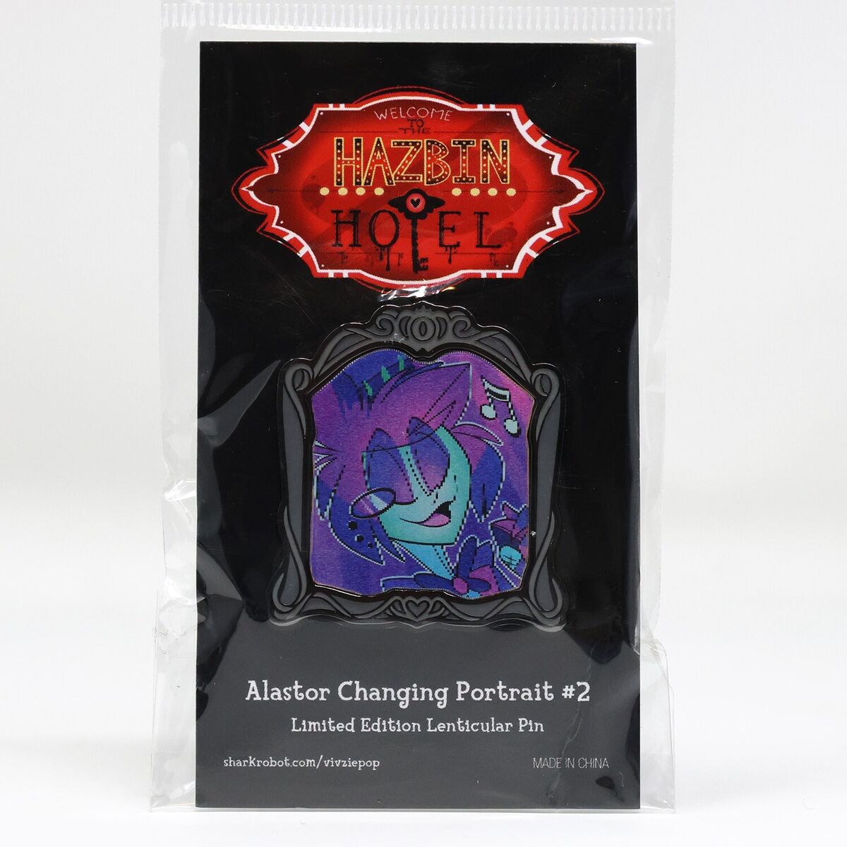 Hazbin Hotel Alastor(アラスター)ピンズ Hazbin Hotel Alastor Changing Portrait #2 Lenticular Enamel