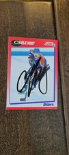 1991-92 SCORE SIGNED AUTO CARD CHARLIE HUDDY OILERS KINGS BLUES SABRES # 247