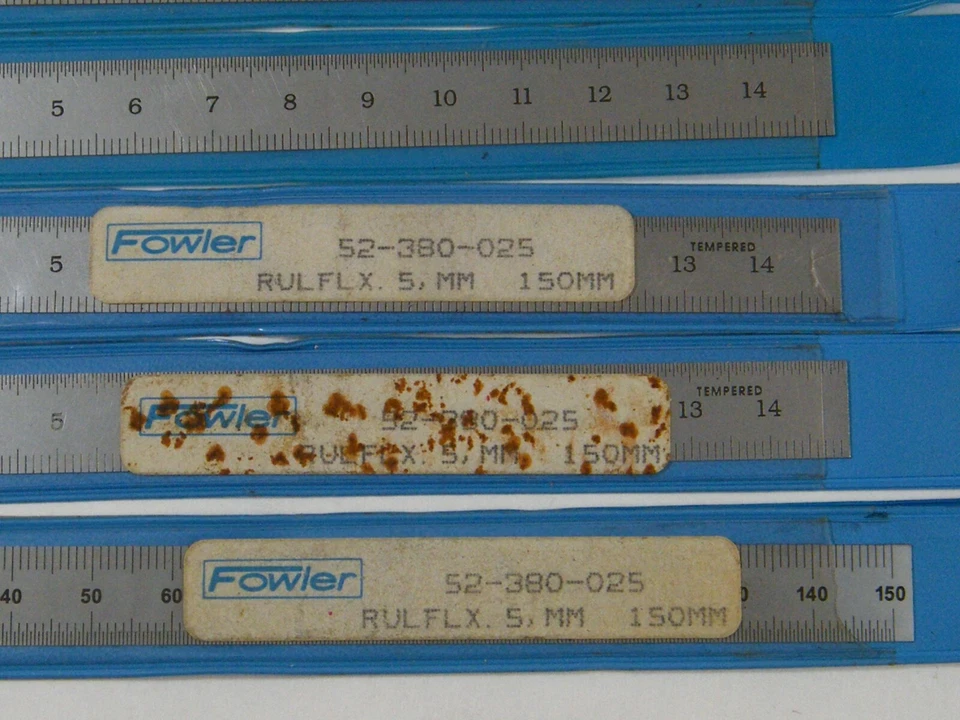 (6) REGLAS FLEXIBLES FOWLER 52-380-025 RULEFLX 5 MM 150 MM Foto 4 de 4