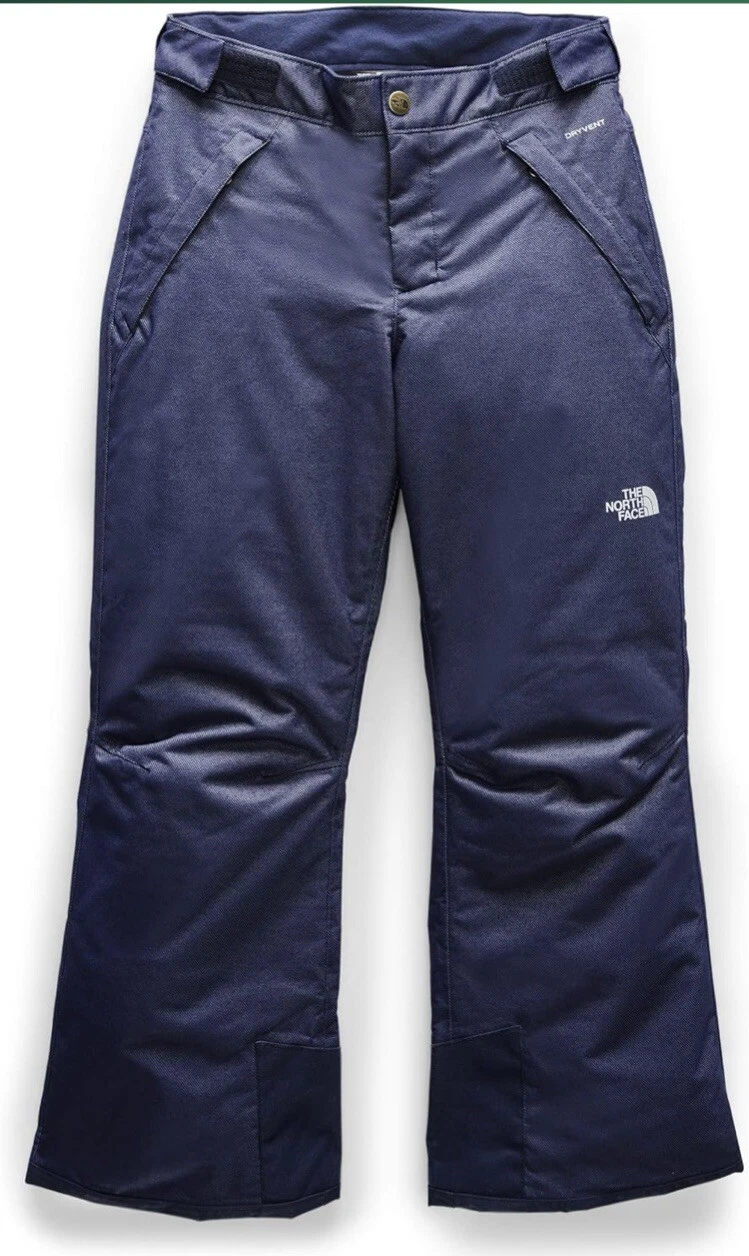 The North Face Girl’s Freedom Insulated Pant, Montague Blue Denim Twill, XL (18)