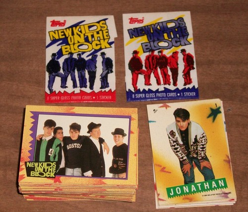 New Kids On The Block Complete Set 88 Cards & 11 Stickers + 2 Wrappers NM 1989