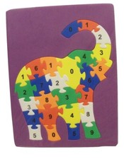 Educational Foam Puzzle ~ Elephant of Numbers (Colors May Vary)