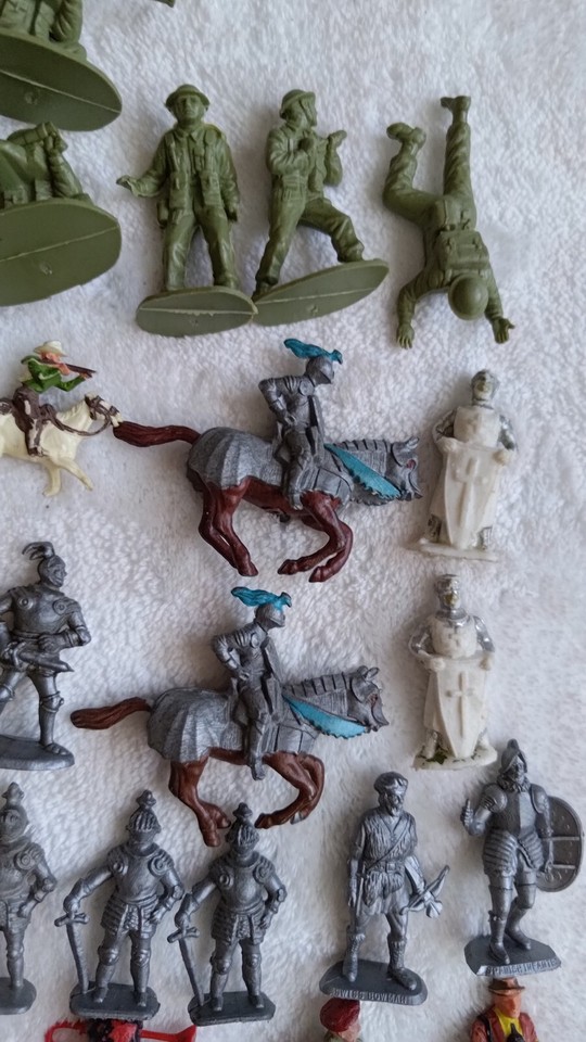 Job Lot Bundle Vintage Plastic Figures Including Lone Star Crescent