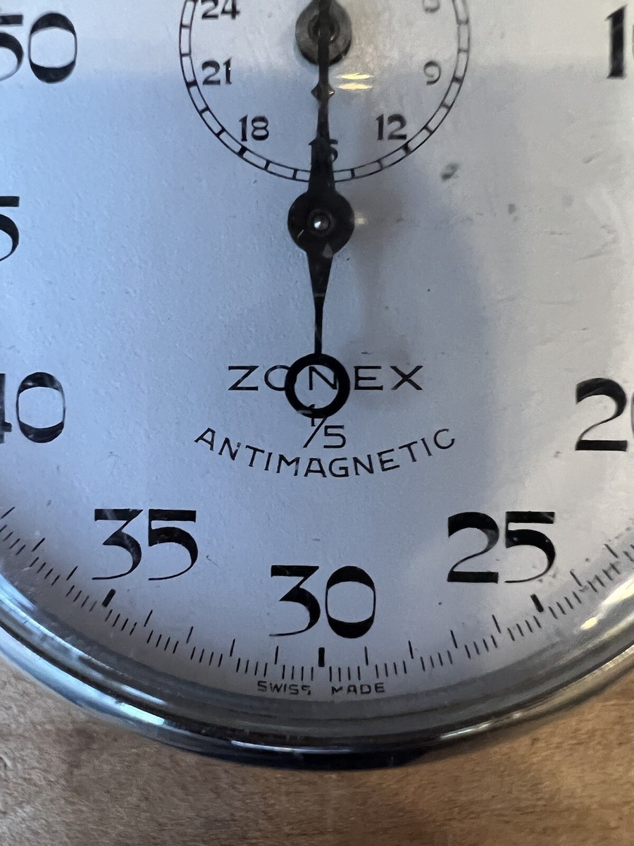 ヴィンテージストップウォッチ Vintage ZONEX 1/5 Swiss Antimagnetic Mechanical Wind Up Stopwatch