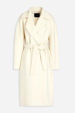 Maje White Belted Coat