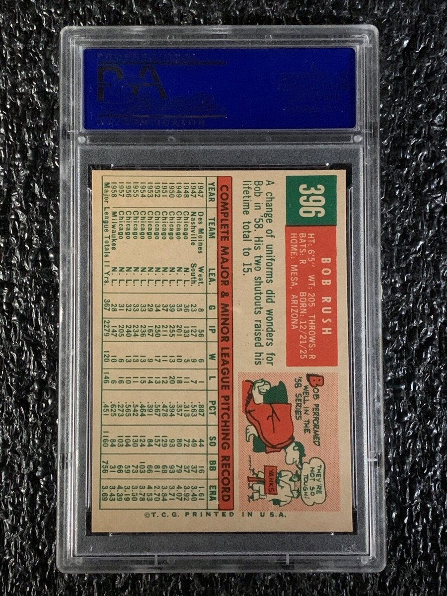 1959 Topps Baseball #396 Bob Rush PSA 8 | eBay