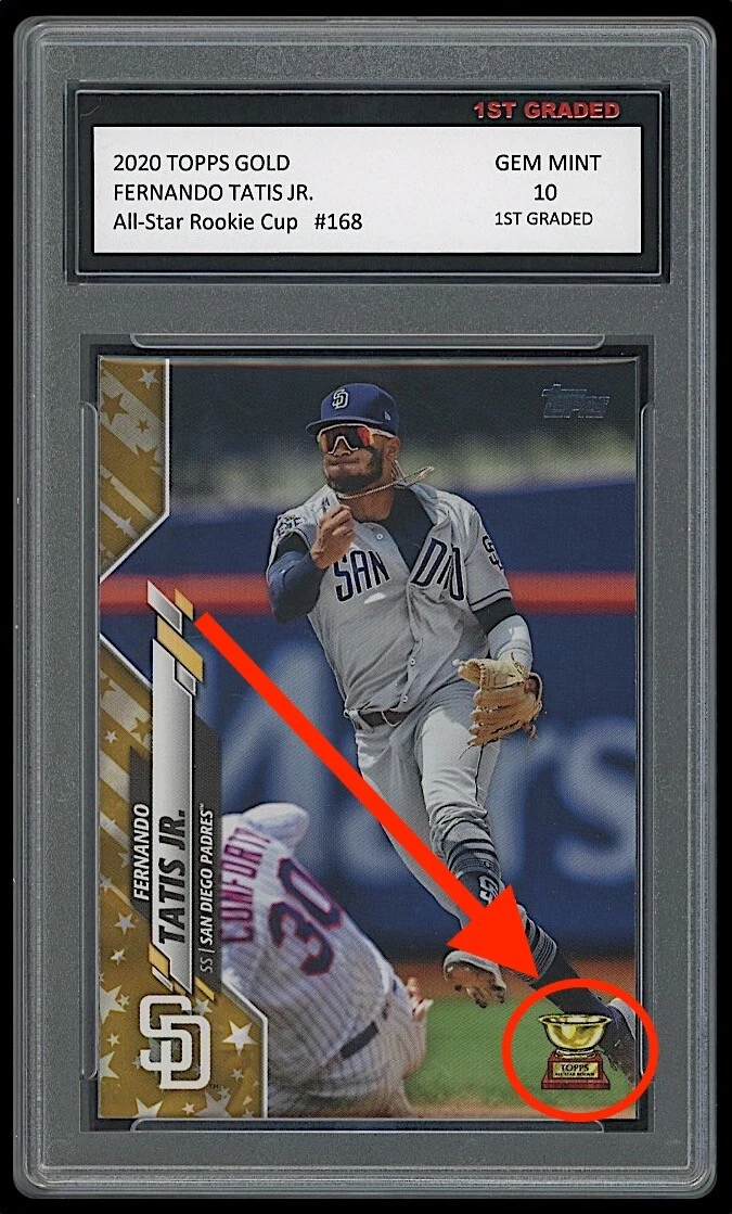 FERNANDO TATIS JR. TOPPS GOLD 1ST GRADED 10 MLB ALL-STAR ROOKIE CUP CARD  PADRES