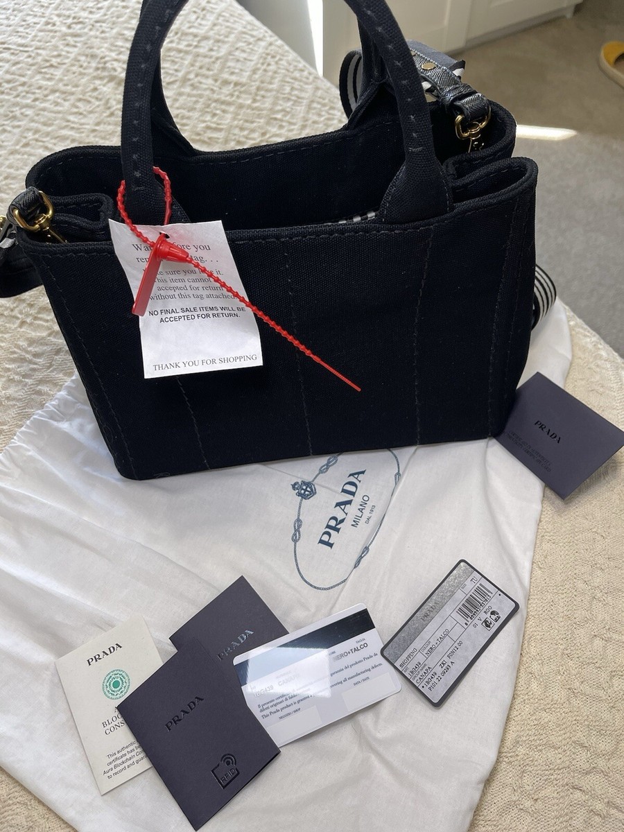Authentic PRADA Canapa small tote bag | eBay