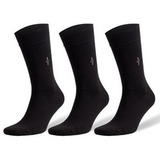 Bamboo Dress Socks for Men with Reinforced Seamless Toe 3 Pairs