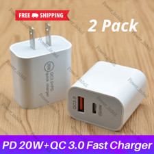 For Android iPhone iPad QC 3.0 PD 20W USB Type C Fast Charger Power Adapter Cube