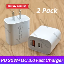 For Android iPhone iPad QC 3.0 PD 20W USB Type C Fast Charger Power Adapter Cube
