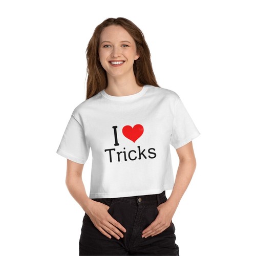 I Heart Tricks Cropped T-Shirt - Picture 3 of 7