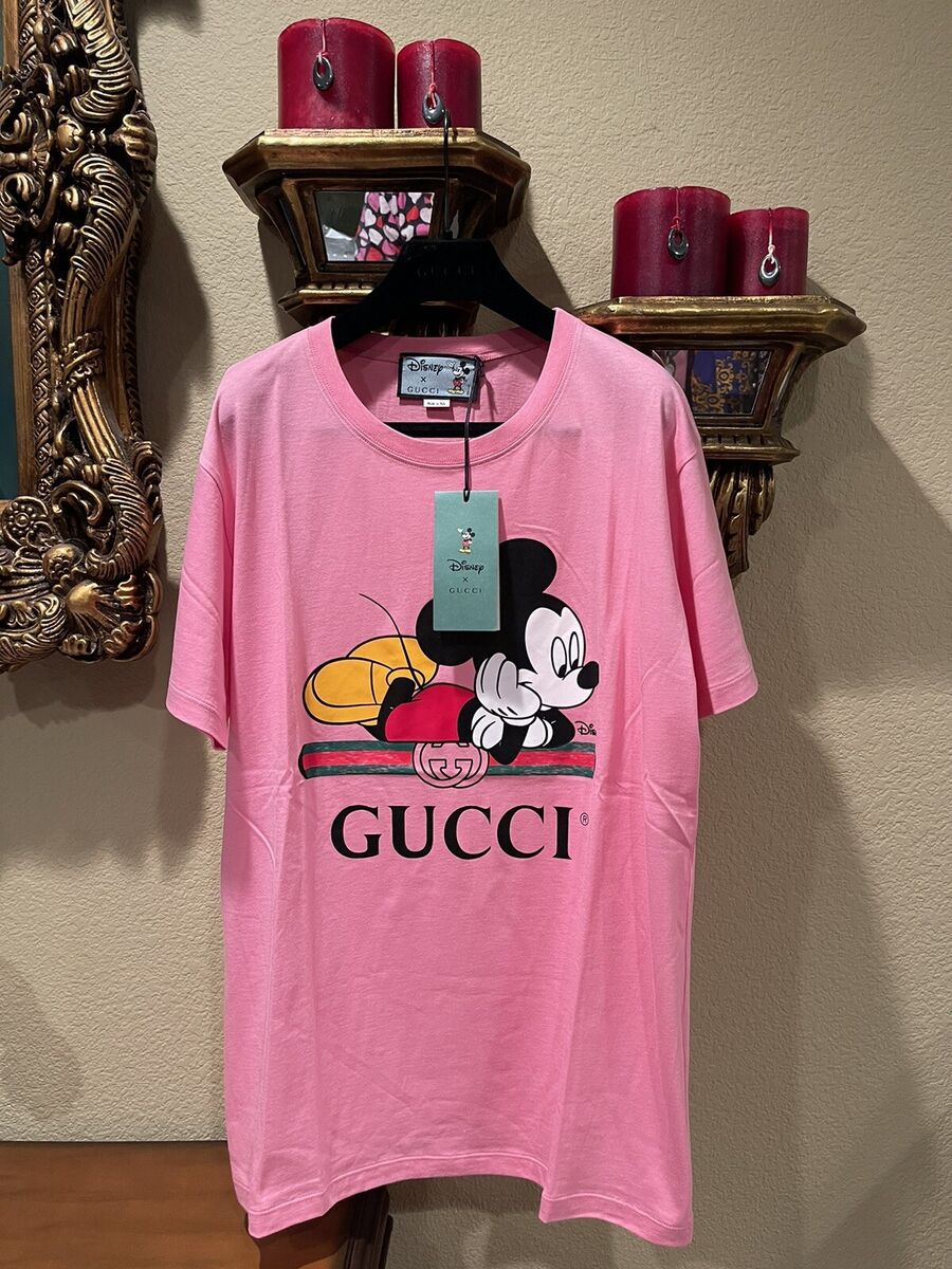 100% Authentic GUCCI x Disney Micky Mouse Pink Cotton T 100% Authentic GUCCI x Disney Micky Mouse Pink Cotton T