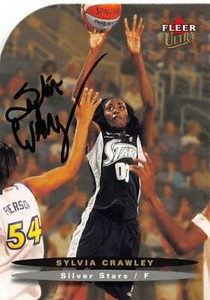 Sylvia Crawley autographed Basketball Card (San Antonio) 2003 Fleer Ultra #13