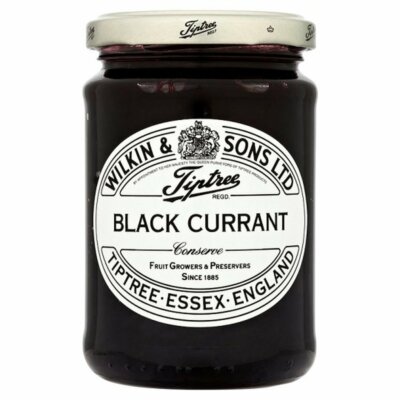 Wilkin & Sons Tiptree Black Currant Preserve, 12 Ounce Jar - Made in England
