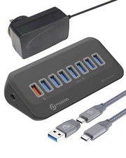 4/7 Ports USB 3.2 Hub USB C Docking Station Type C Splitter Adapter 5 Gbps Black