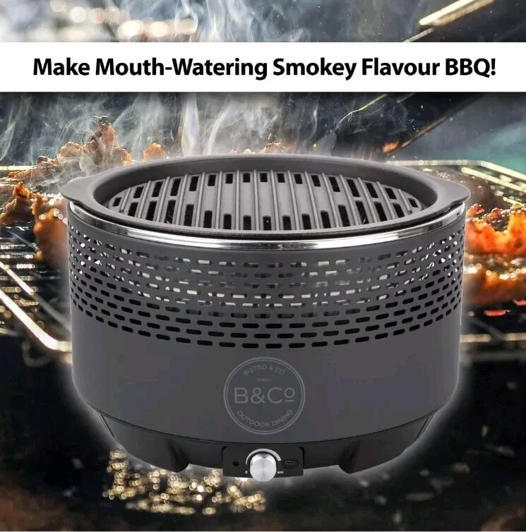 Smokeless BBQ Grill in Grey With Carrying Bag Summit B - Co Alfresco Smokeless
Opens in a new window