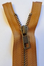 YKK - RGKBOR-56 Antique Brass Heavyweight Open End Metal Zips