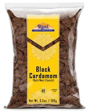 Rani Black Cardamom Pods (Kali Elachi) Whole Indian Spice 3.5oz (100g)