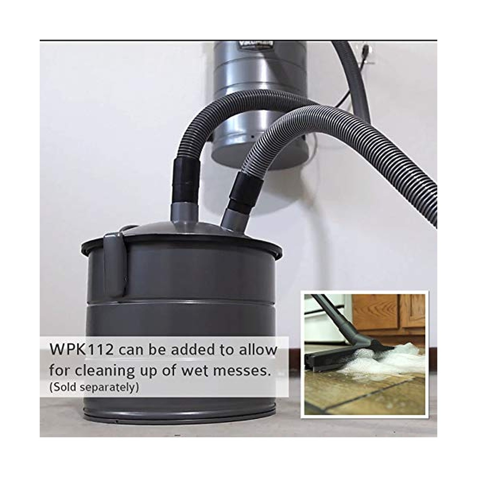 VacuMaid GV50BLKPRO Professional Wall Mounted Garage and Car Vacuum with 50 f...