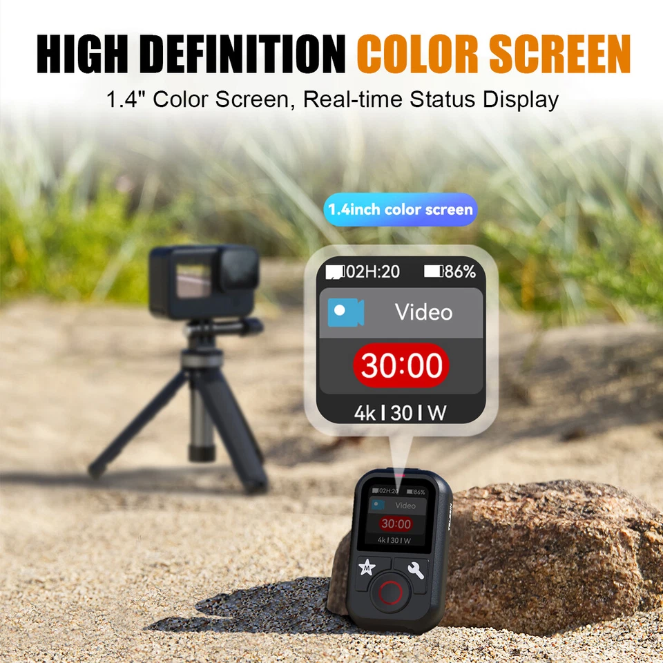 Bluetooth Wireless Remote Controller For GoPro Hero 13 12/11/10/9 Max Camera 60M - Image 3 of 4