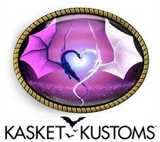 Magic Dragon Belt Buckle - Gothic Heart Fantasy Handmade Buckle - 232