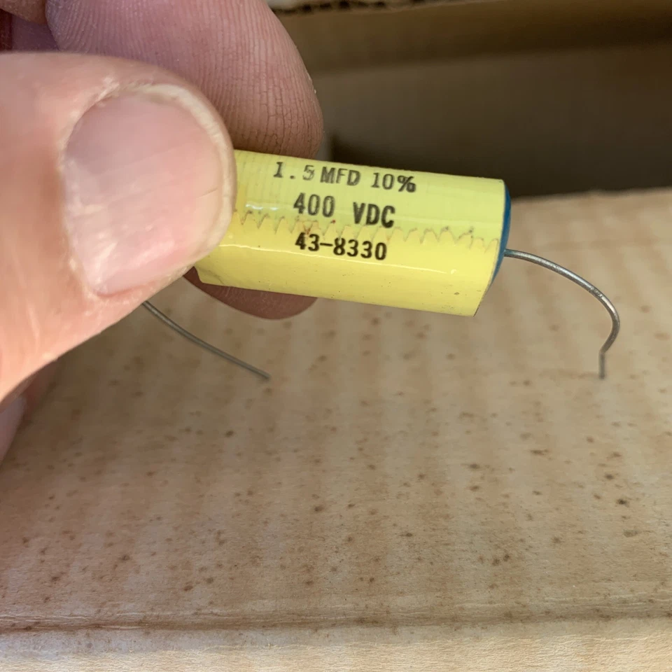 10 peças Mylar Capacitor Potter 3200E155K 1.5mfd 10% 400vdc novas peças antigas de estoque - Imagem 3 de 4
