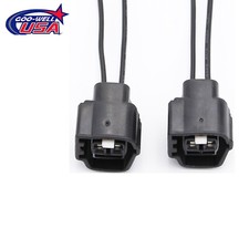 Pair Fog Light Connector Pigtail Plug 2-Pin for 2005-2006 Jeep Wrangler TJ LJ