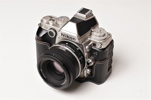 Nikon DF Genuine Leather Half Case TP Handmade Camera Retro Cover Insert Case - Picture 4 of 13