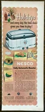 1948 Nesco Fully Automatic Roaster Print Ad Holidays Meats Cookies Fruitcake Veg