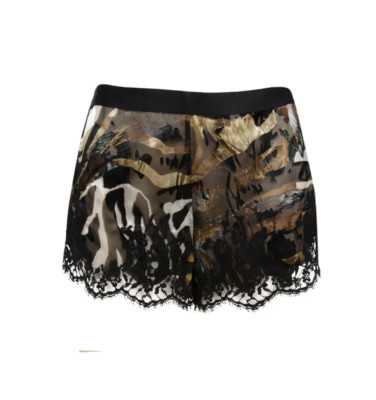 LISE CHARMEL ALH0107 GLAMOUR COUTURE PJ  SHORTS IN BLACK/MULTI SIZE MEDIUM