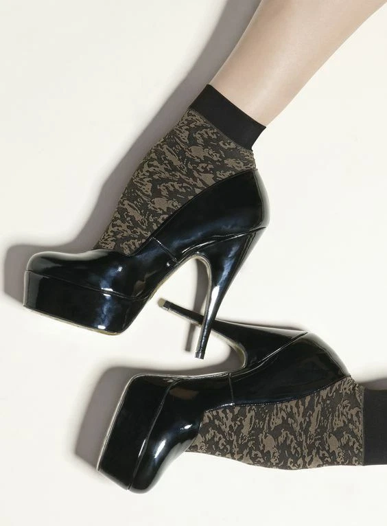 GASPARD YURKIEVICH MEMPHIS Color/Black Socks. S - M. GERBE ankle socks.