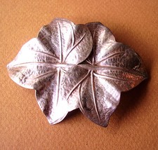 1496 / Flat clasp "sheets" silver metal