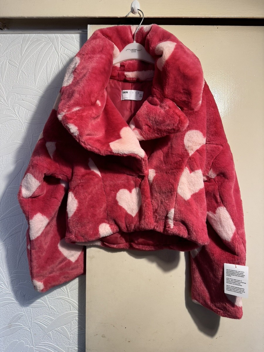 Faux Fur Coat Red Jacket Asos Asos Luxe Fitted Short Faux Fur Coat