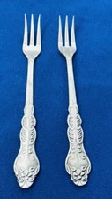 National NANCY 1 FLOWER Stainless Flatware -Set of 2 Cocktail/Seafood Forks 5"