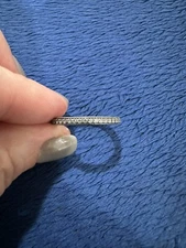 Pandora Sterling Silver 925 ALE Cubic Zirconia Band Ring, Size 7.75