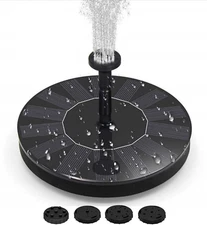 Solar Bird Bath Fountain Pump for Outside,Solar Fountain with 6 Nozzle,Free Stan