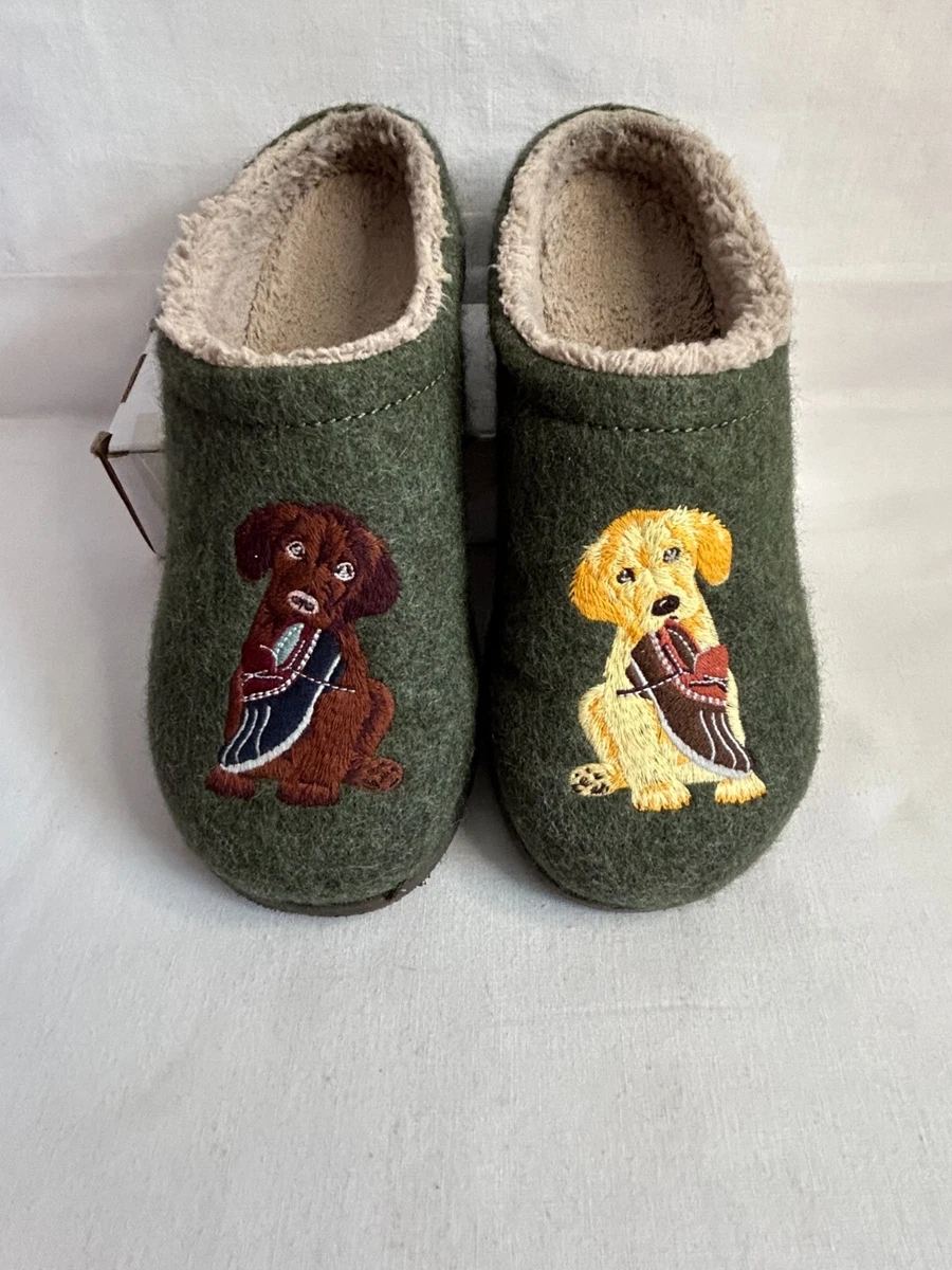 LL Bean Women s Green Puppies Daybreak Scuffs Motif Wool Clog