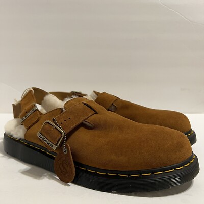Dr Martens Made in England Jorge Calf Suede Shearling Slingback Mule Men Size 12 Dr Martens Made in England Jorge Calf Suede Shearling  main image 4