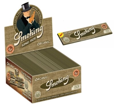 Smoking ORGANIC 50 x 33 Blatt King Size Blättchen Zigarettenpapier Long-Papers 