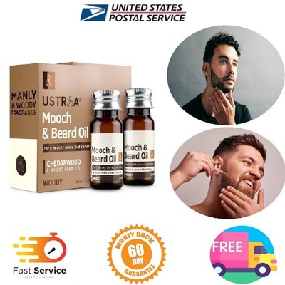 USTRAA Beard Oil woody for an instant beard makeover- 35ml (Set of 2)