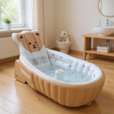 1pcs Inflatable Baby Bathtub with Air Pump Toddler Bathing Tub Chair Portable