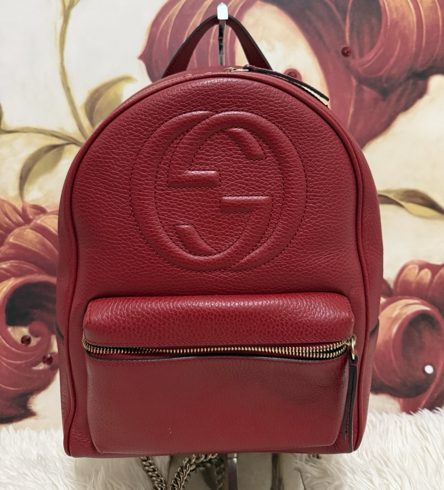Gucci Soho Leather Chain Backpack - image 1