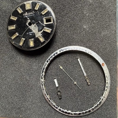 1960s ORIGINAL SEIKO 62mas DIAL HANDS AND INSERT IN BAD CONDITION