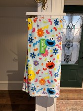 Sesame Street Throw Blanket 50x60 Elmo Cookie Monster Big Bird NWT