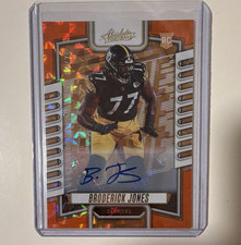 2023 Panini Absolute Broderick Jones Orange Mosaic Rookie Auto /75 Steelers #151